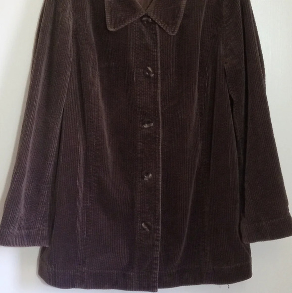 J Jill dark brown corduroy swing barn jacket - Picture 2 of 11